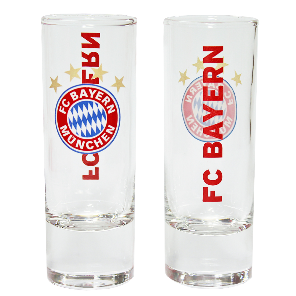 FC Bayern München Schnapsglas Glas 0,04 Liter 2erSet Neu