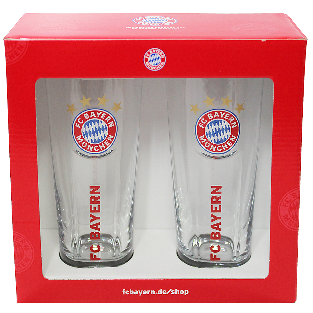 FC Bayern München Glas 0,3 Liter 2erSet